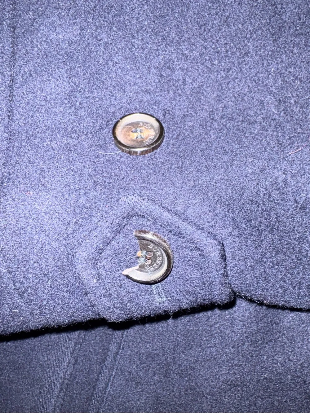 Burberry wool Jacket Coat XL in Navy